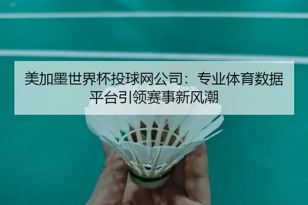 美加墨世界杯投球网公司：专业体育数据平台引领赛事新风潮